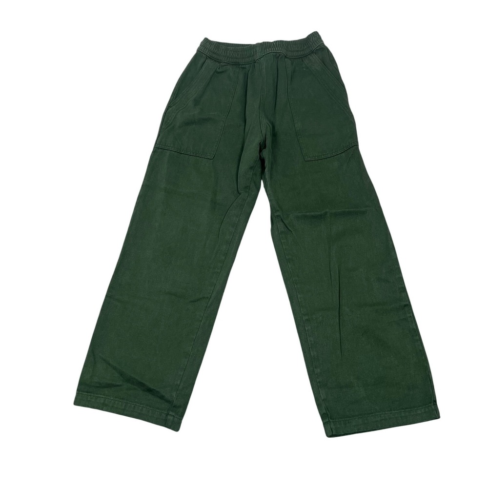 Dark Green Wide-Leg Women's Pants